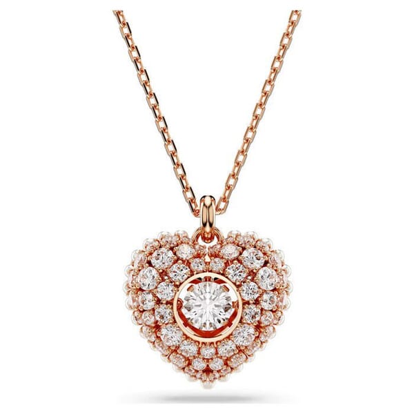 Swarovski smykke Hyperbola Heart, White, Rose gold-tone plated - 5680402